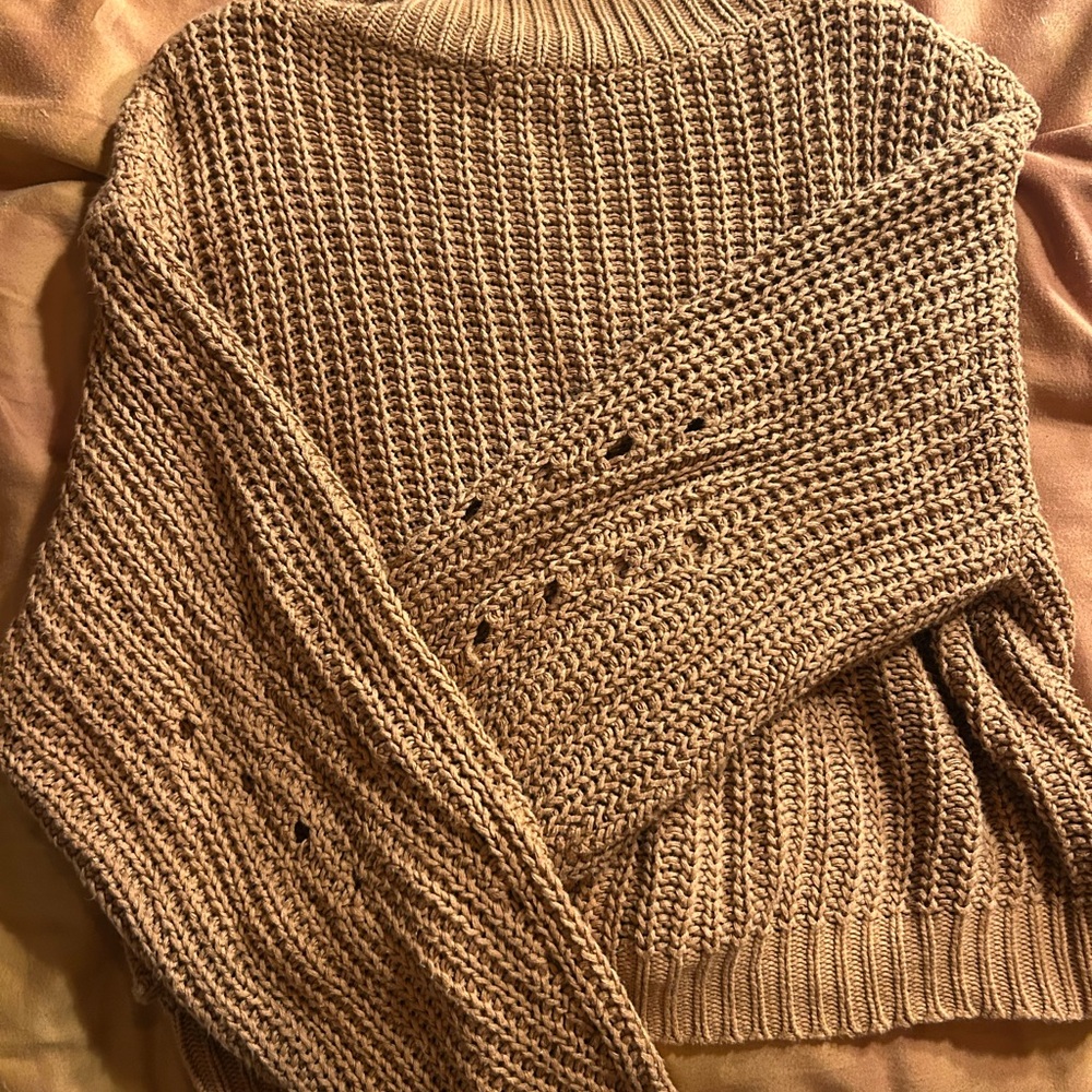 Cozy Knit Sweater in Tan